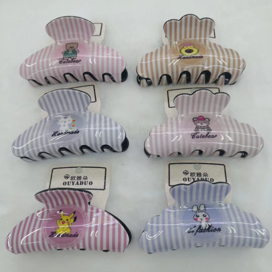 Korean version cute animal acrylic series girl claw clamps