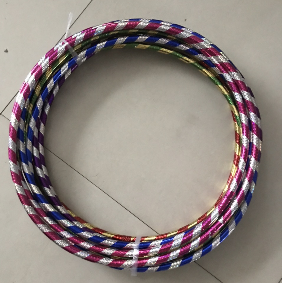 16毫米粗镭射双色呼啦圈外径85厘米