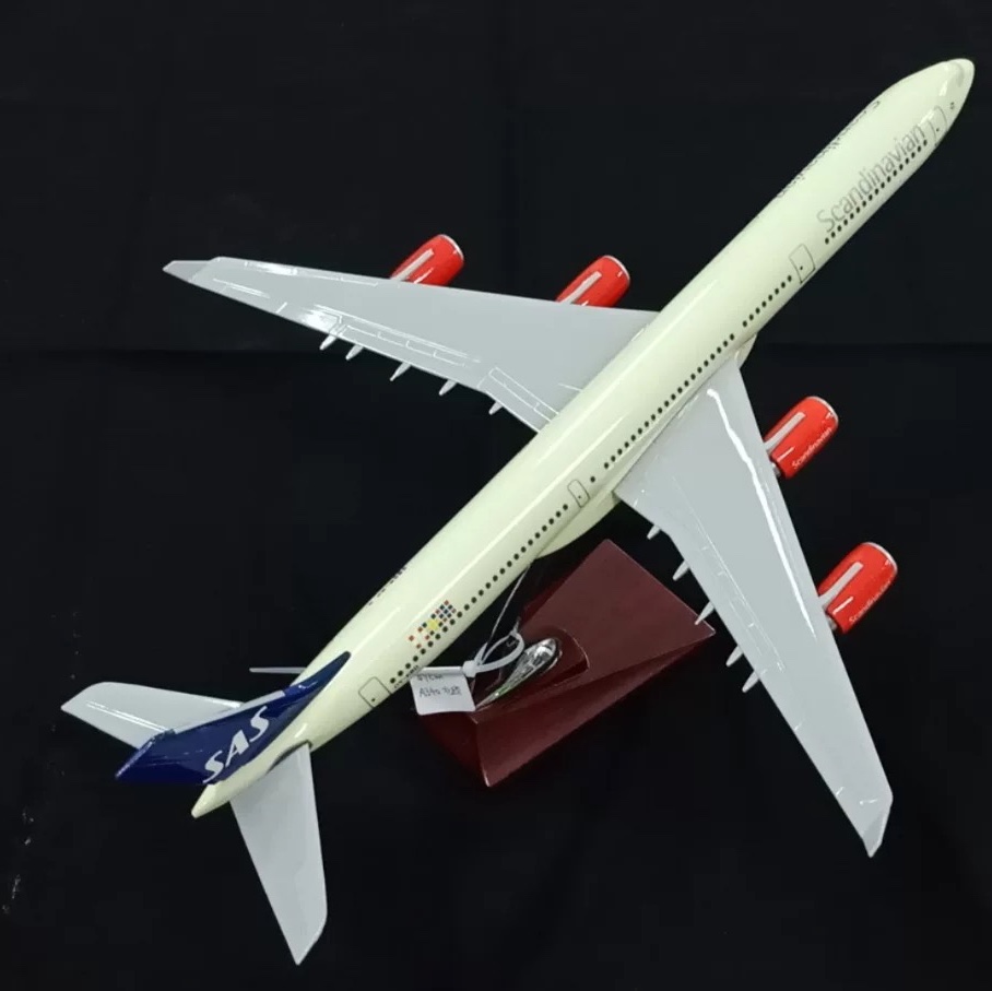 跨境SAS航空320树脂工艺品47cm飞机航模收藏品创意礼品大摆件