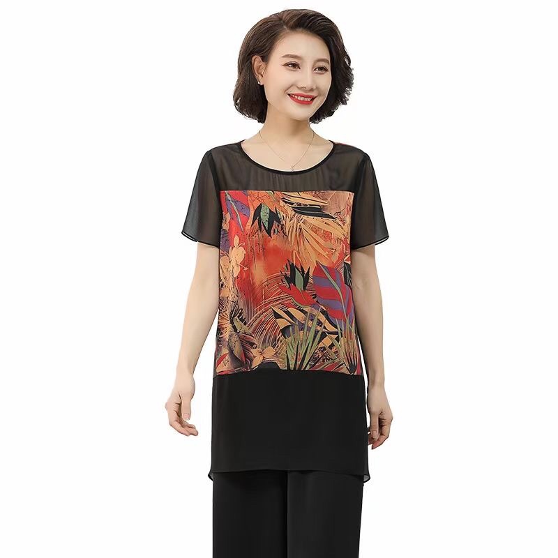 洛森国际时尚先锋成长型品牌原创设计经典耐穿潮流新款女装花中长上衣