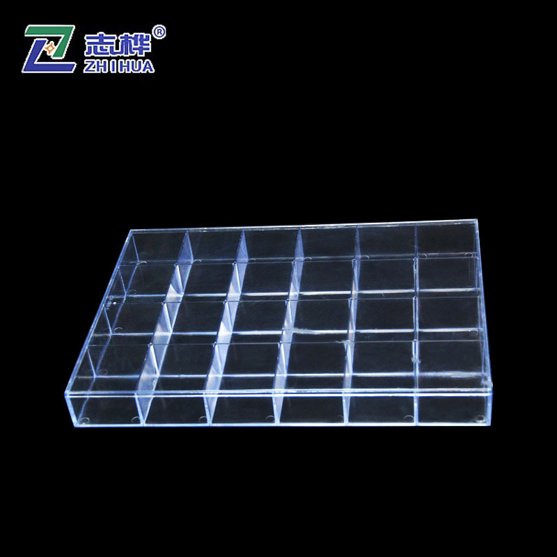 24 lattice acrylic transparent plastic loose bead packing box Parts storage organizer box Jewelry organizer box