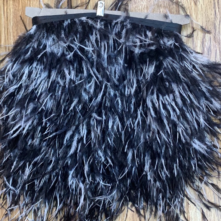 Dyed ostrich cloth belt