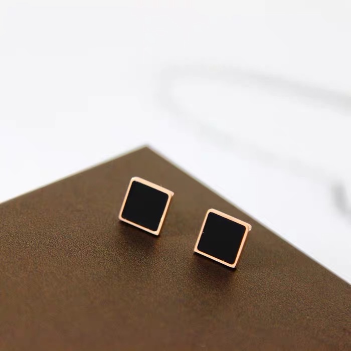 Personalized earrings, creative and elegant titanium steel earrings and stud earrings for women 5 details Picture