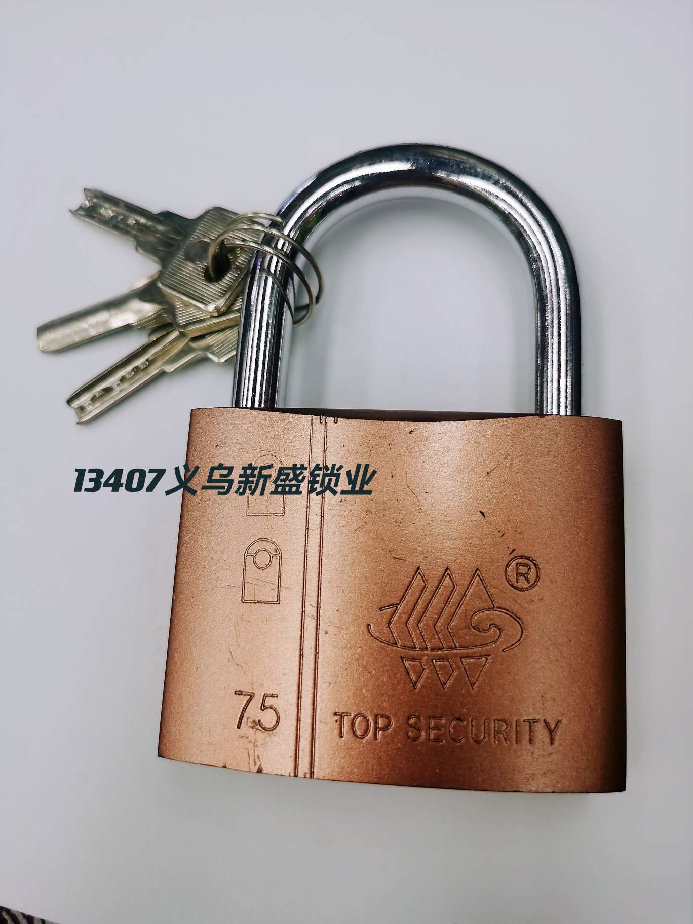 13407 Xinsheng Lock Industry tianhe brand Baihe crescent-shaped atomic lock, padlock, lock head, special-shaped lock, large lock, door lock detail image 6