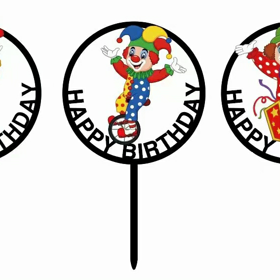 The clown plays cards