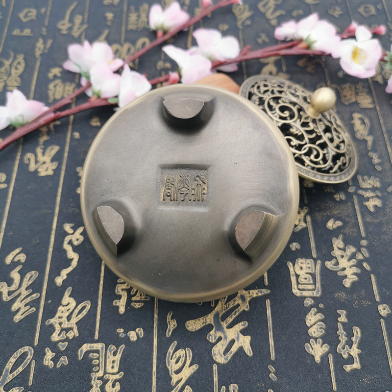 铜香炉铜盘香炉仿古三足香薰炉禅意茶道熏香炉家用室内檀香炉详情图3