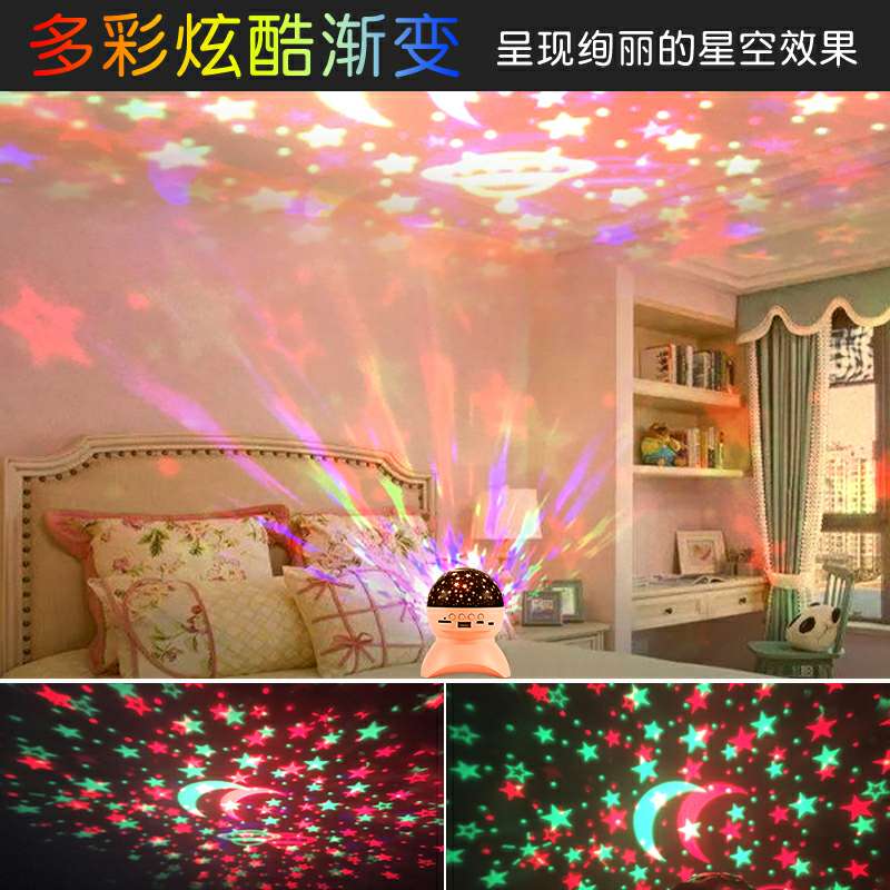 亚马逊蓝牙梦幻星空灯LED礼品投影灯七彩炫酷投影仪KTV炫彩灯厂家详情图6