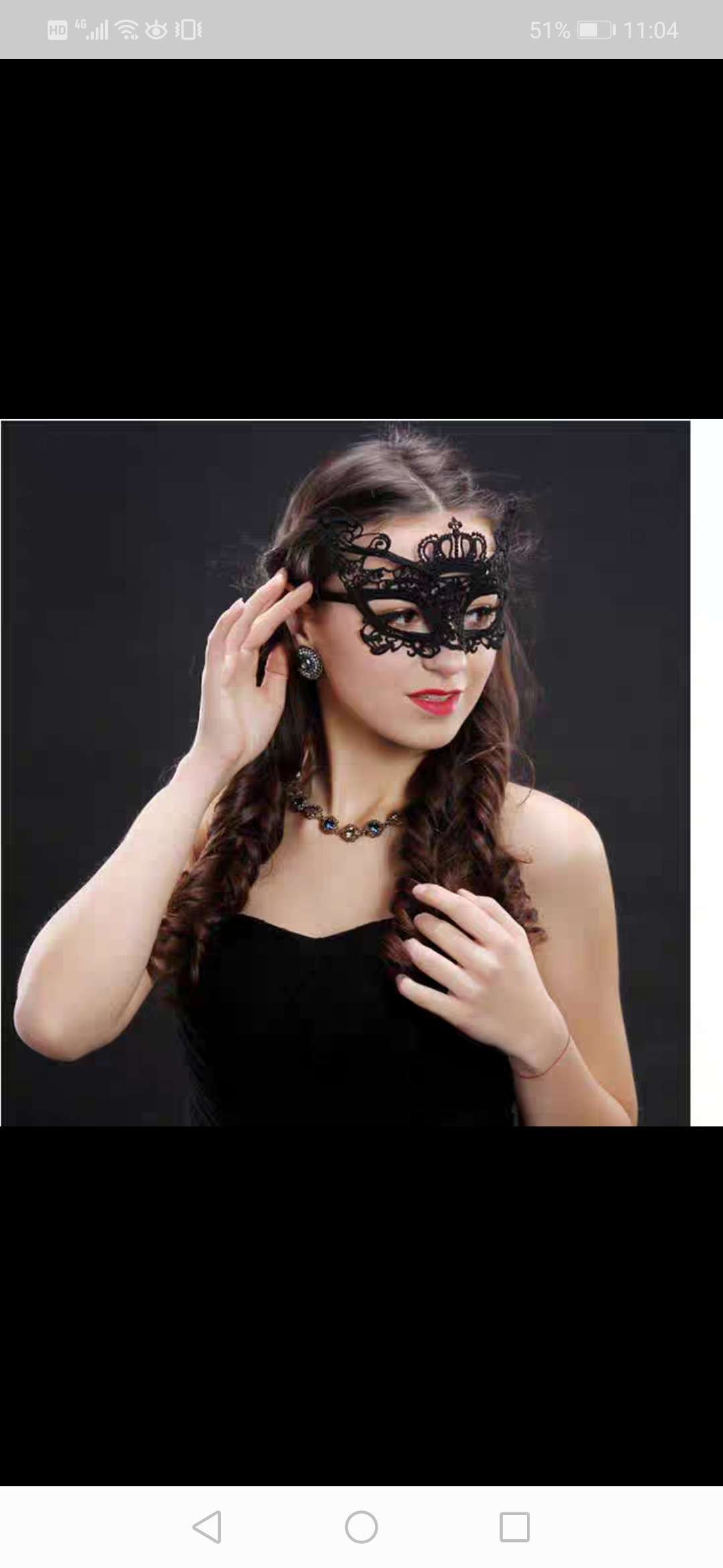 MJ-012化妆舞会黑色蕾丝面具半脸女 万圣节cos派对道具成人定型镂空眼罩面纱详情图3