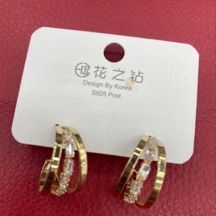 South Korea Dongdaemun zircon ear ring