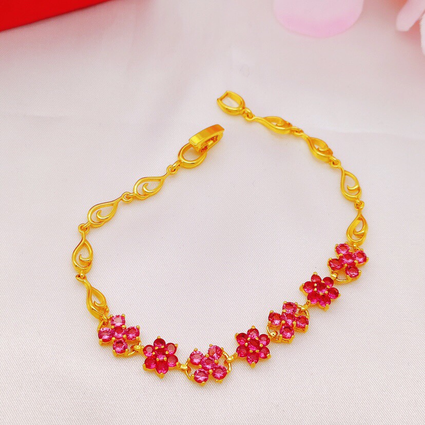 Plum blossom zircon bracelet