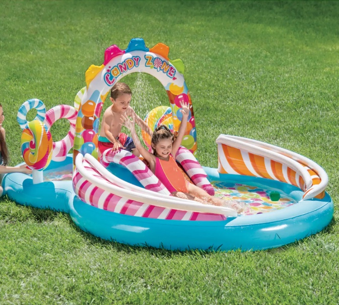 Inflatable children's swimming pool bath in INTEX 57149 Candy Park Figure-Eight Park Pool, USA Item Picture