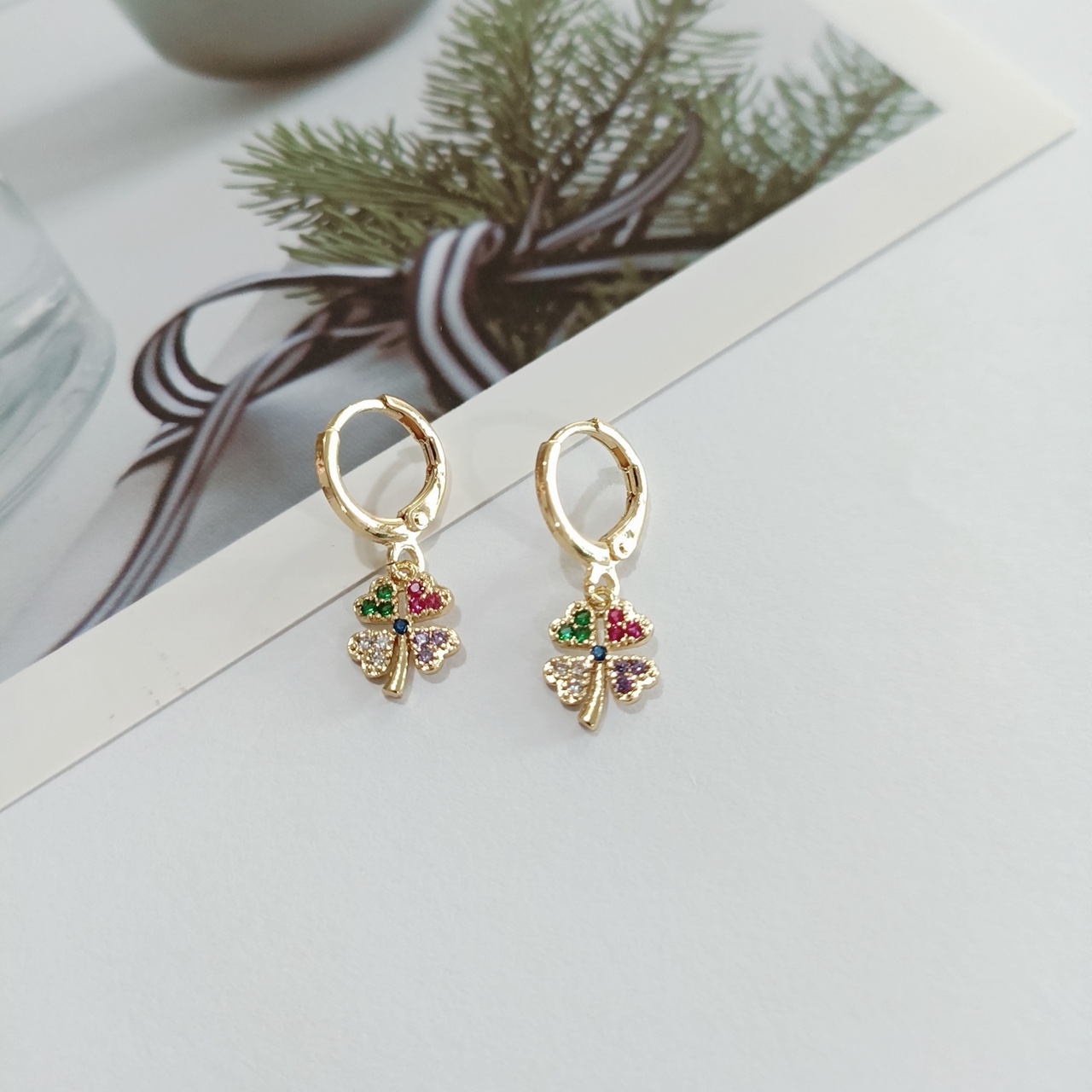 Korean-style simple, elegant, versatile, fresh and sweet earrings