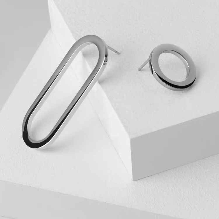 Personalized earrings, creative and elegant titanium steel earrings and stud earrings for women 13
