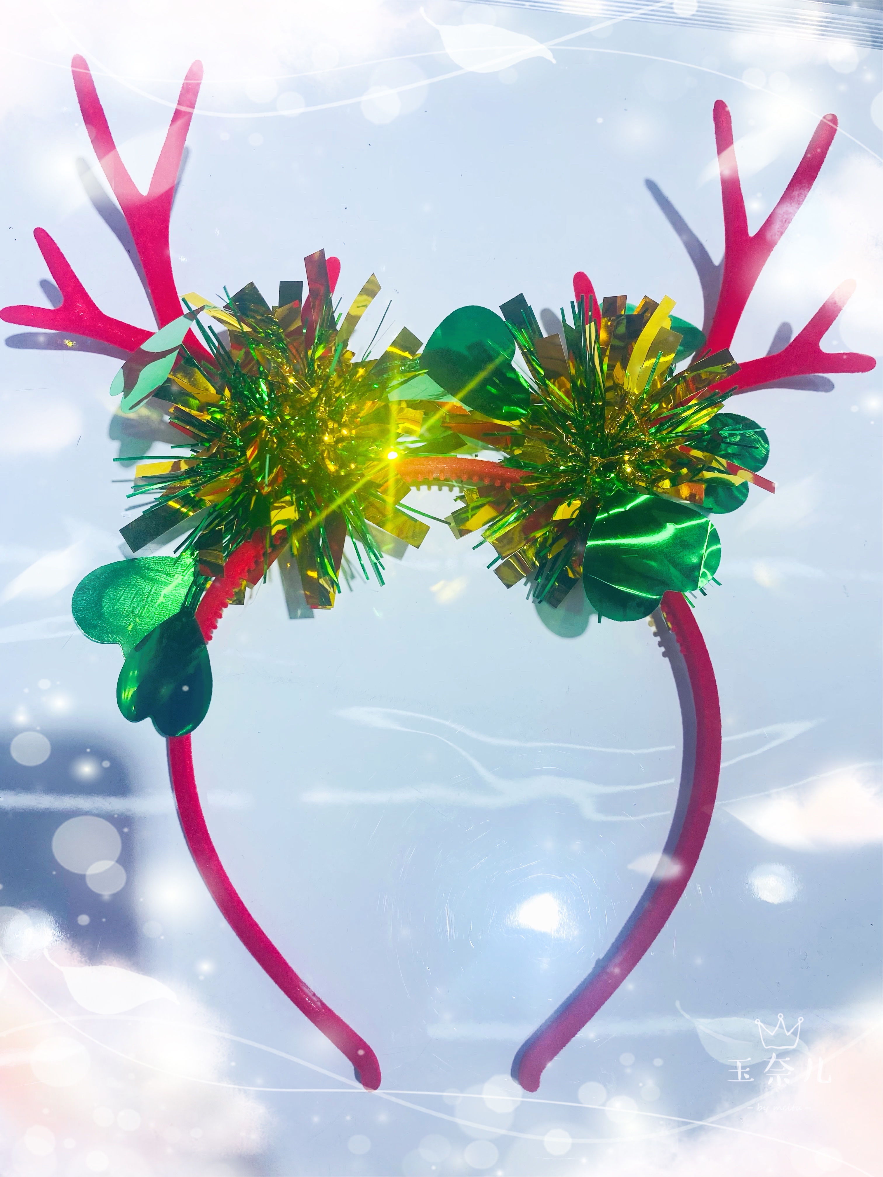 Christmas Antler Headband full figure