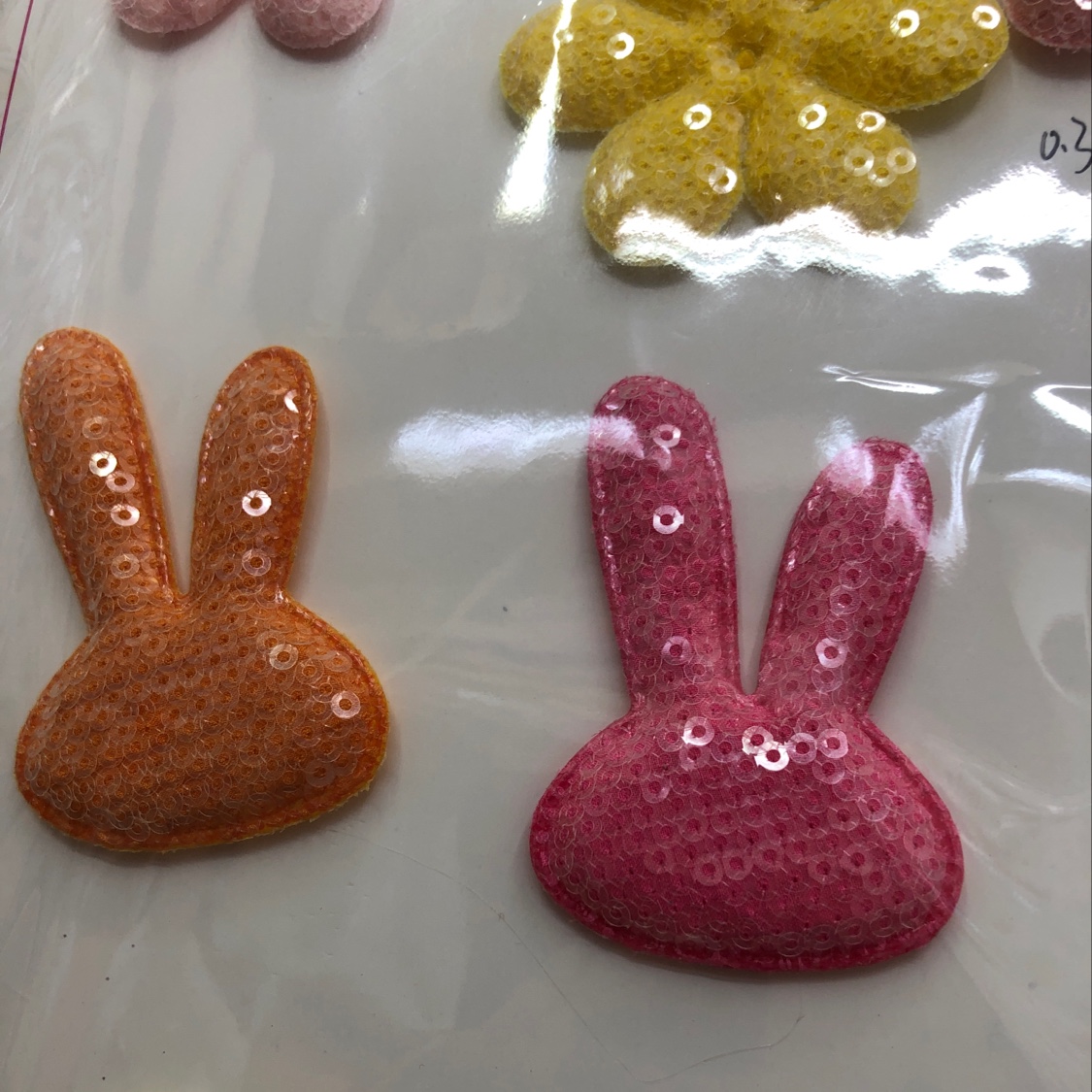 Sequined rabbit head