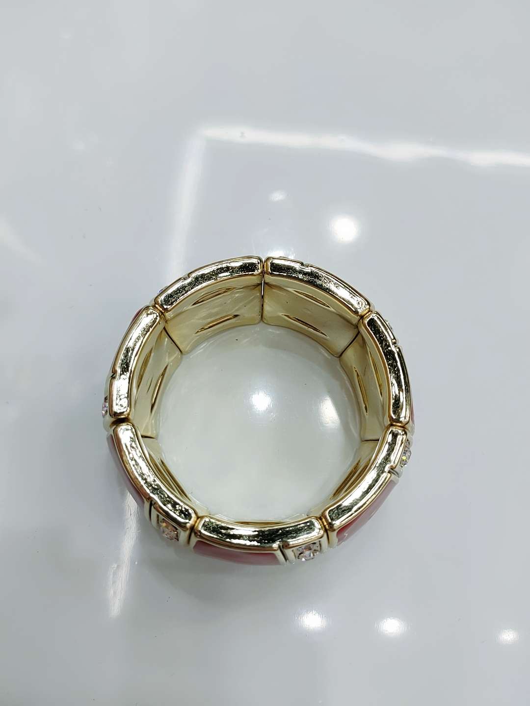The best-selling oil drip Instagram retro style CCB thick chain exaggerated Internet celebrity bracelet is a cool and rustic girl details Picture