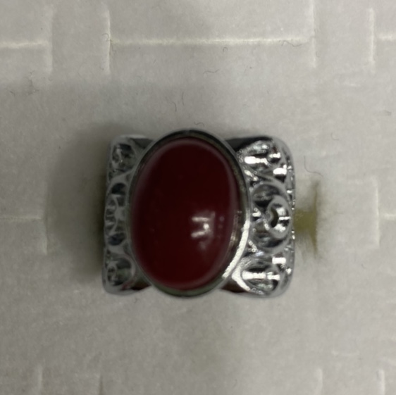 Electric silver sticky purple imitation jade popular fashion all men and women ring