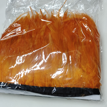 Chicken feather ribbon 5-6 inches orange