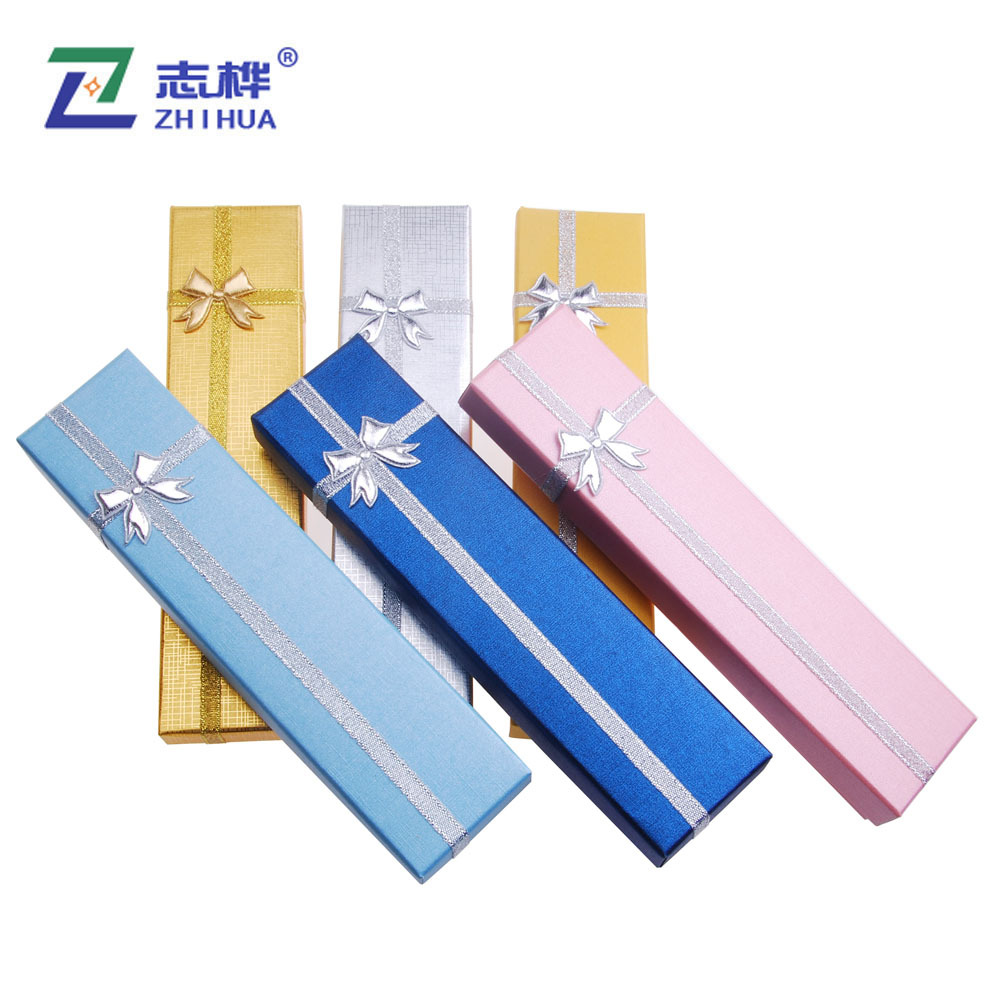 Off-the-shelf necklace Bracelet Long box Jewelry box Silver floral pearlescent Lenny print box thumbnail