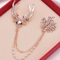 2021 Summer Brooch Chain Upscale blouses suit niche decor New fashion clothing Pin accessories