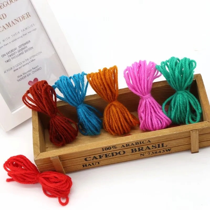 Customized milk cotton bow yarn for foreign trade export, DIY children's dolls, hand-knitted material packages, direct sales from the wool factory Item Picture