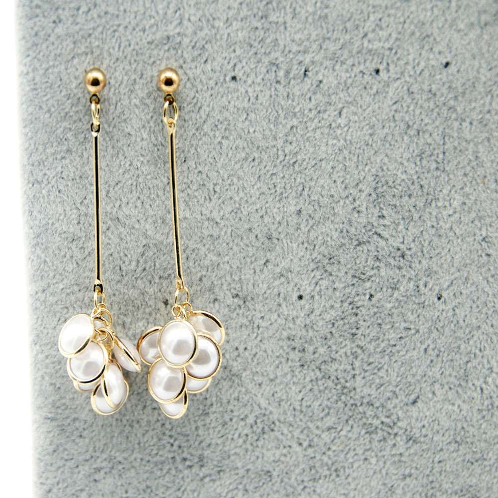 30-position L-shaped ice flower velvet stud rack, high-end jewelry and accessory display rack, earring storage rack Specification image