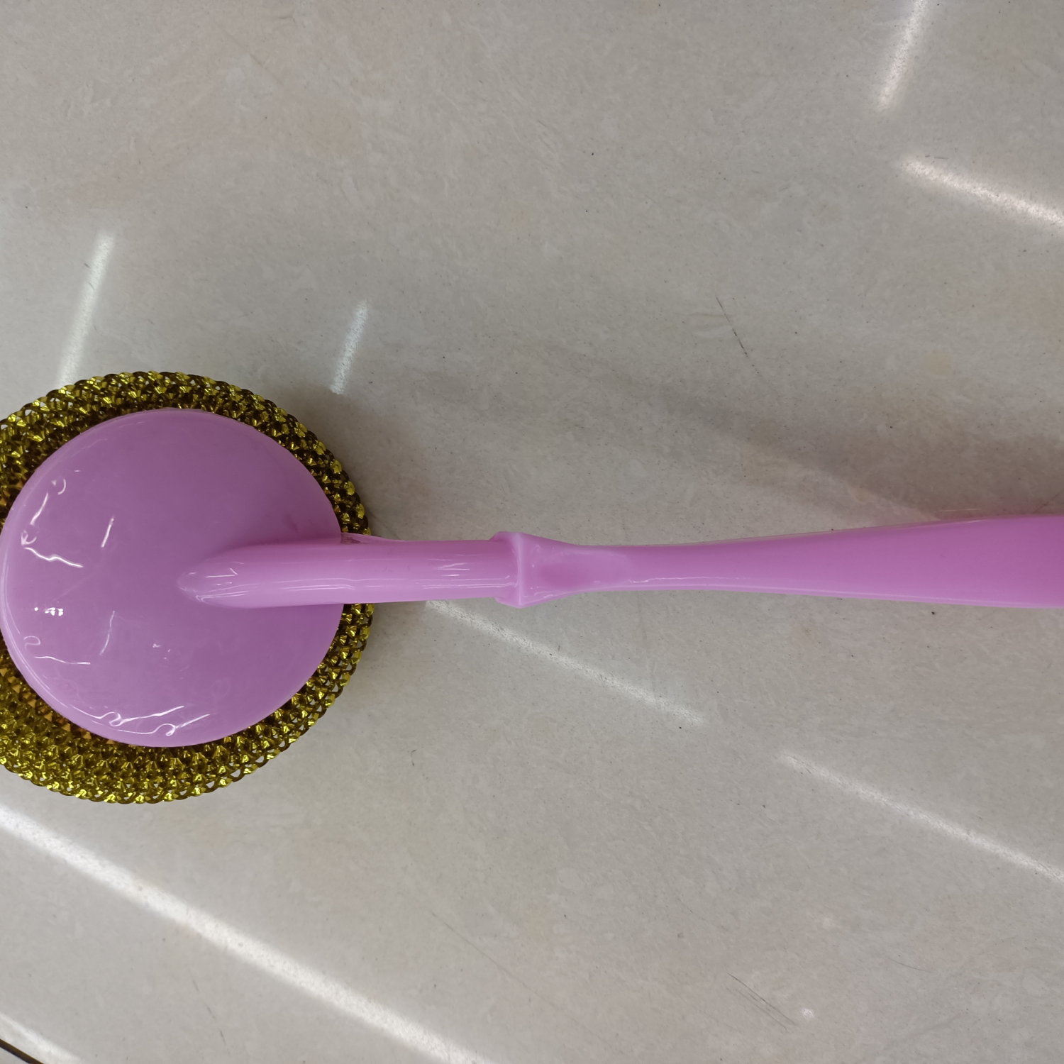 厂家直销国勇清洁球 ，小号PET长手柄刷粉色