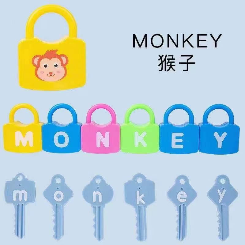 蒙氏教具儿童开锁游戏彩色小锁早教益智玩具蒙氏小锁日常感官教具详情图7
