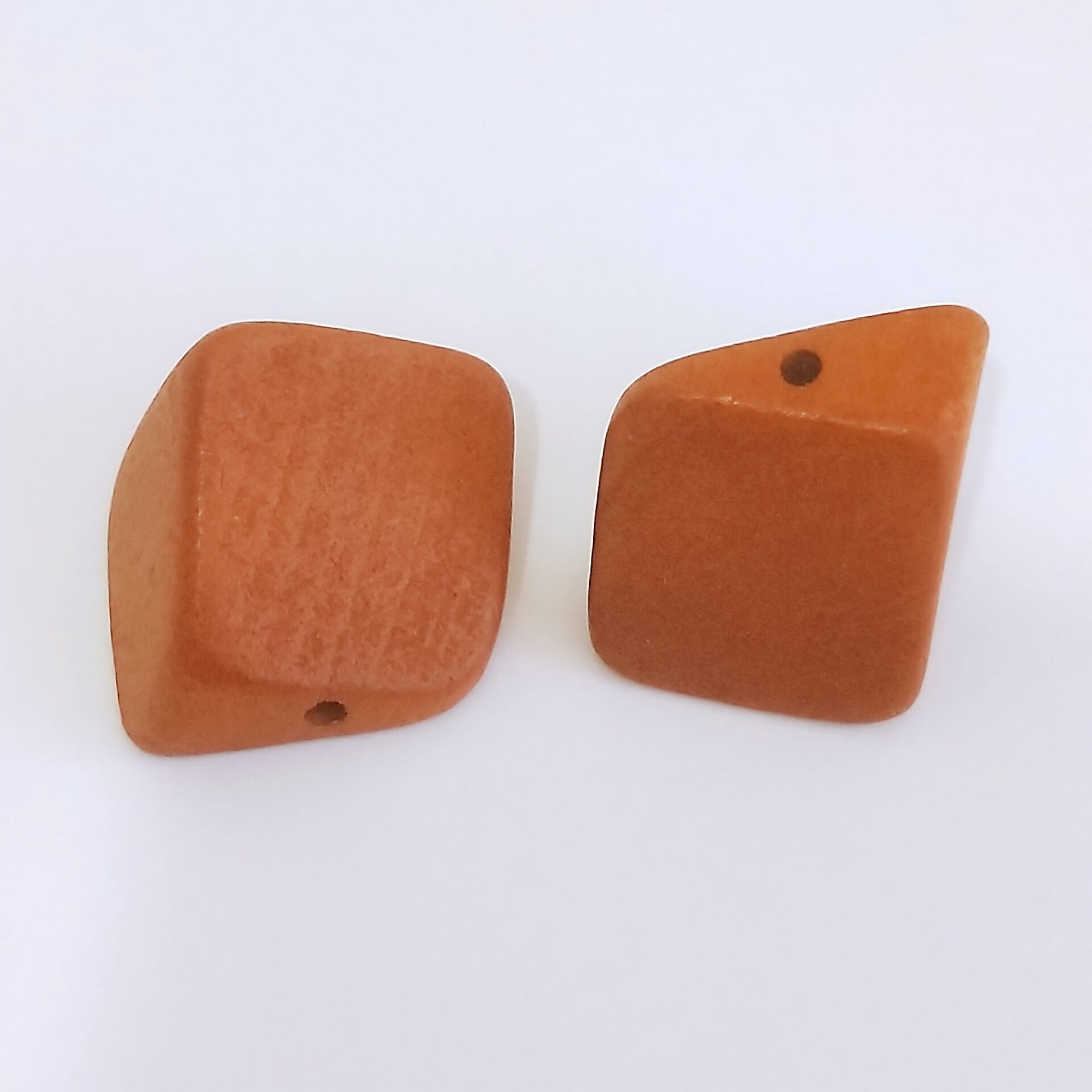 diy earring material: Wooden horizontal hole, wooden trapezoidal square earrings, simple and fashionable stud earrings, ear clips, accessories Application Scenario