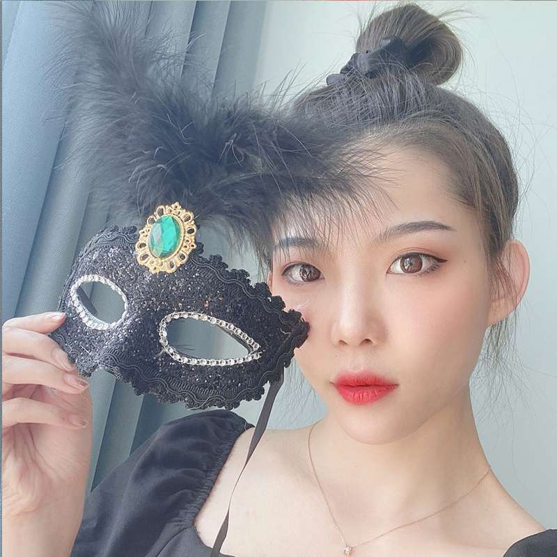 成人面具女半脸公主万圣节化妆舞会古风可爱性感舞台cos表演道具67详情图5