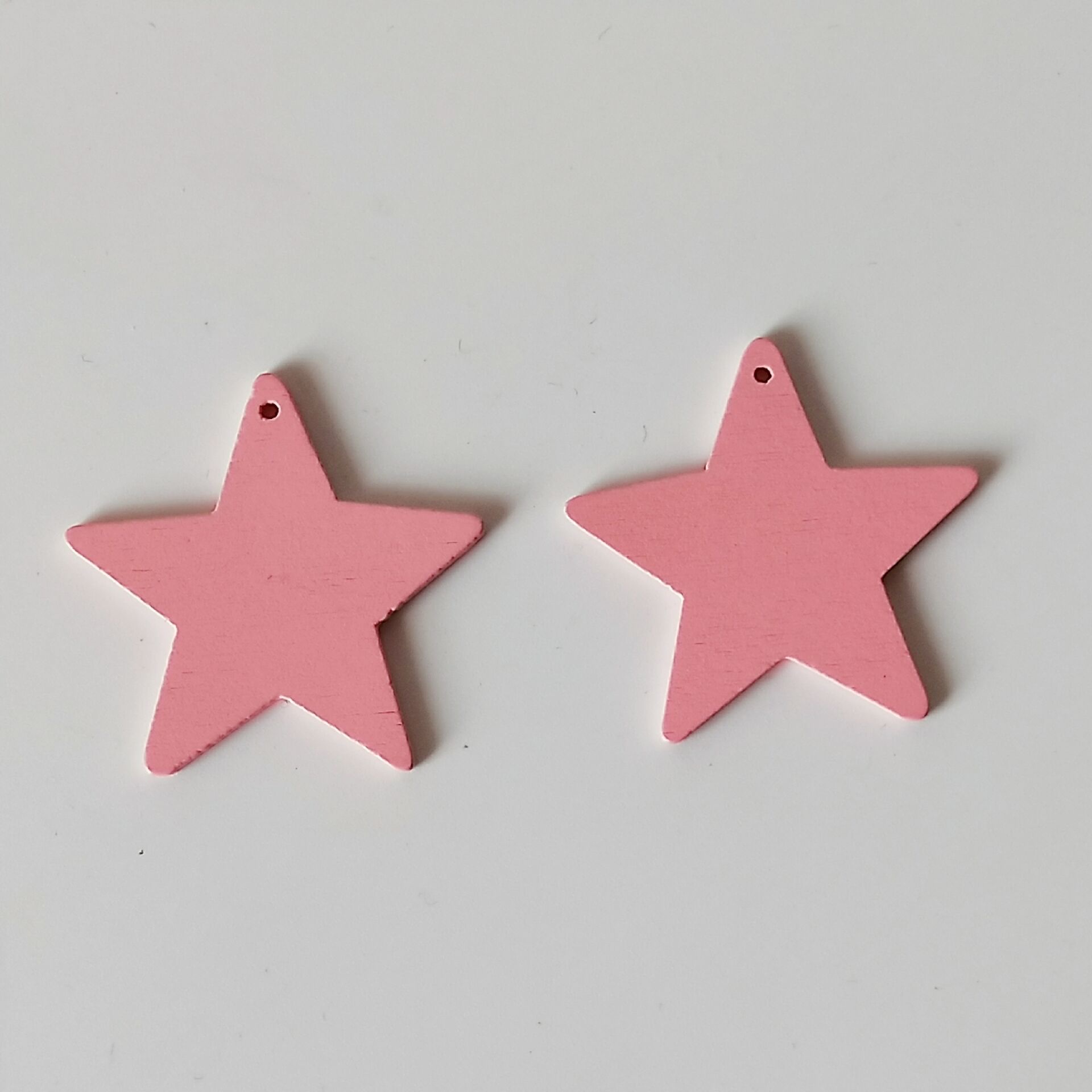 Wholesale of wooden DIY jewelry materials and accessories, including colorful earring pieces, multi-petal flower five-star hollowed-out geometric wood chips detail image 6