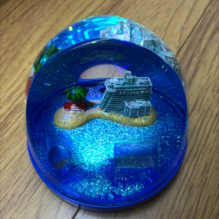 蓝底安全帽水晶胶笔插亚克力入油