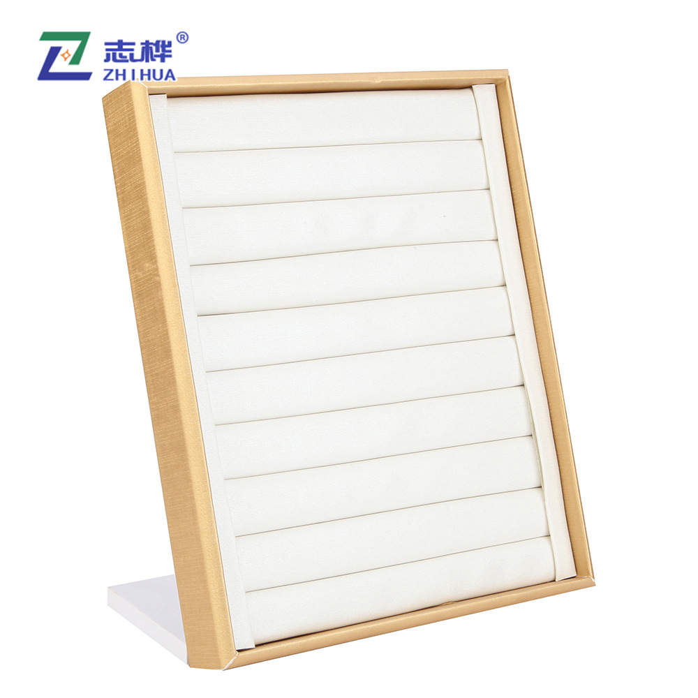 Factory direct sales of gold-rimmed white-faced jewelry display racks, jewelry, gold and jade trays