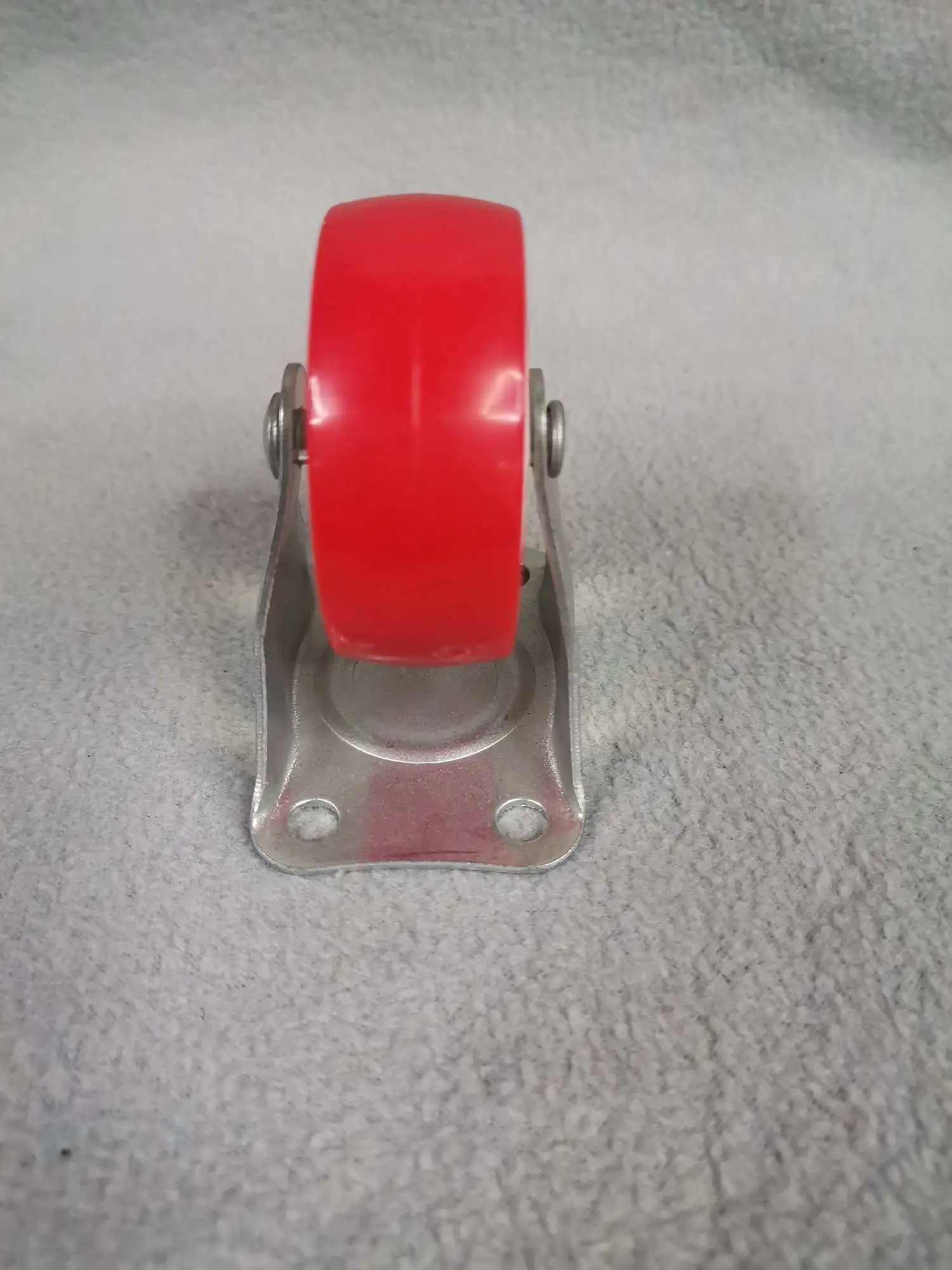 2-inch PVC white core red wheel oriented wheel light casters detail image 3