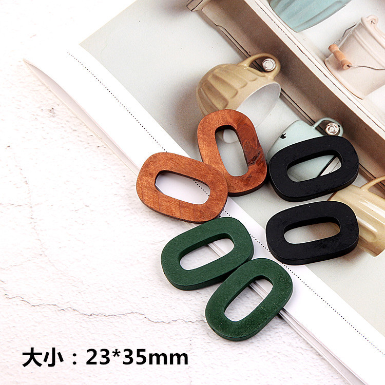diy jewelry accessories, wooden earrings, ear clips, creative oval single-hole pendants, handcrafted materials Application Scenario