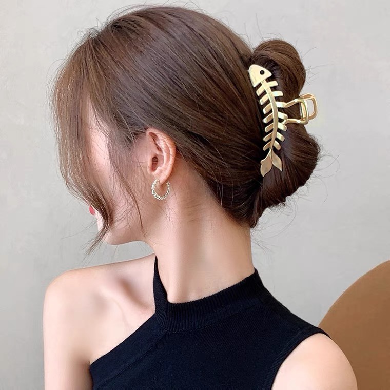 夹子发饰抓发夹后脑勺鱼骨发抓夹女大号鲨鱼夹发量多发卡夏季盘发