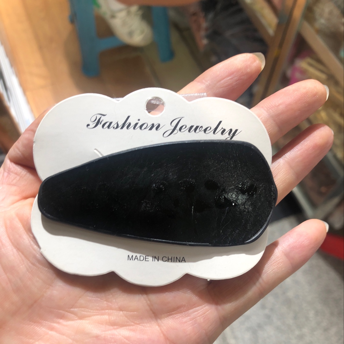 Black shiny leather water drop