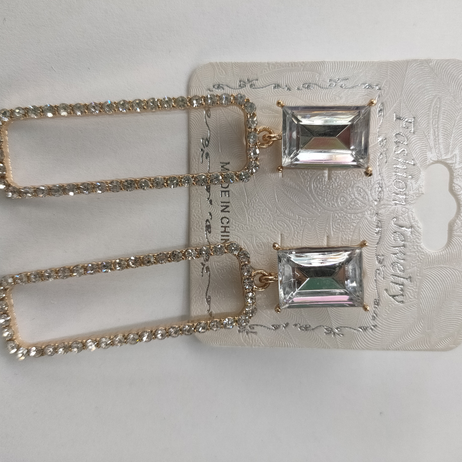 2021年新款 个性耳钉 珍珠耳环方形耳钉