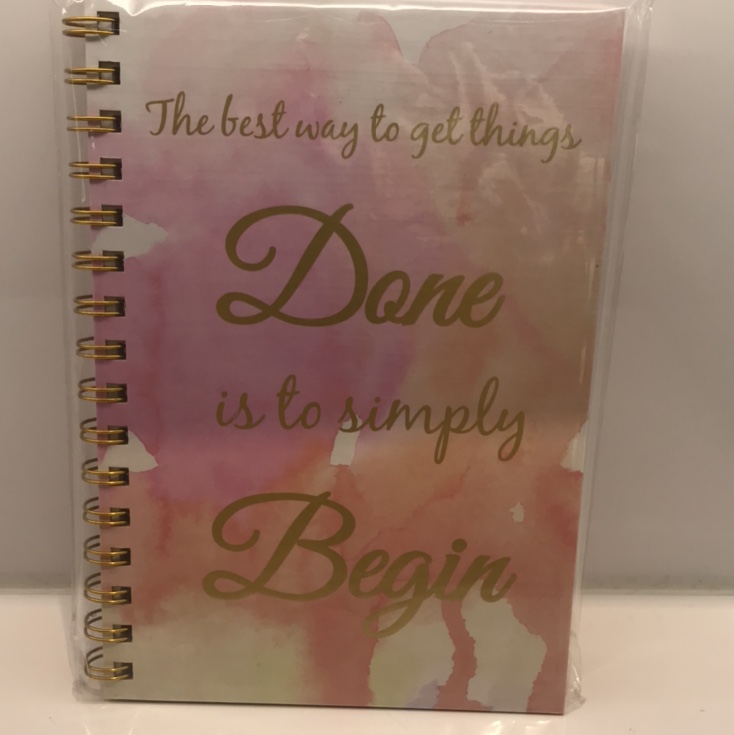 Gradient pink notebook full figure