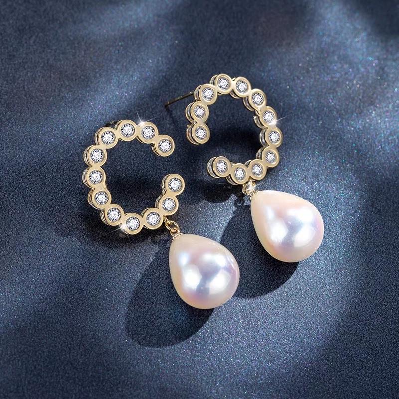 New original design C-shaped personalized, versatile and fashionable long earrings Specification image