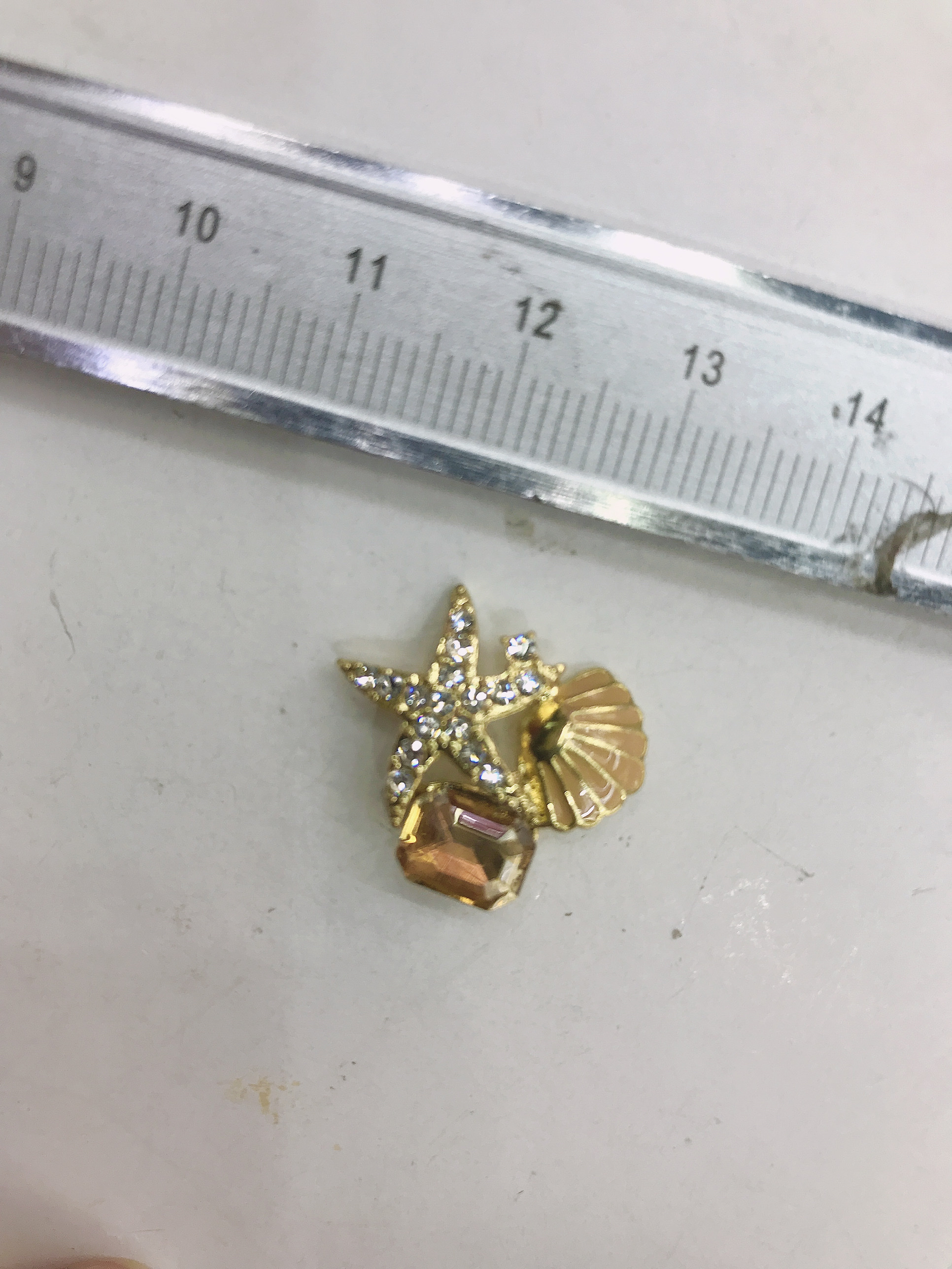 Shell sea star diamond details Picture