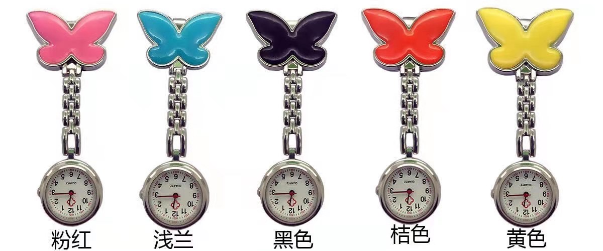 厂家直销女款创意时尚可爱桃心爱心笑脸护士挂表可印LOGO石英胸表 .款式齐全详情图20