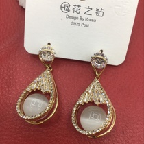 Big drop cat eye earrings