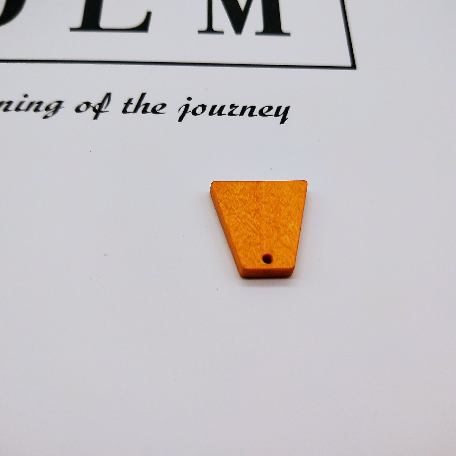 2cm multi-color trapezoidal wood chip diy jewelry, beaded accessories, wooden necklaces, beaded earrings, and earrings material wholesale detail image 7