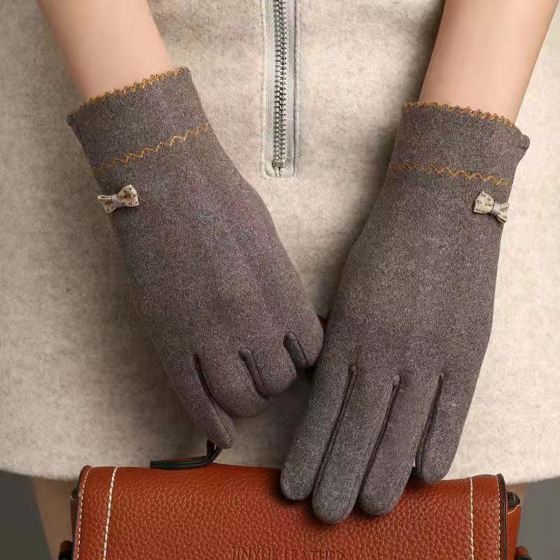 Female lace like hot small butterfly gloves touch screen thumbnail