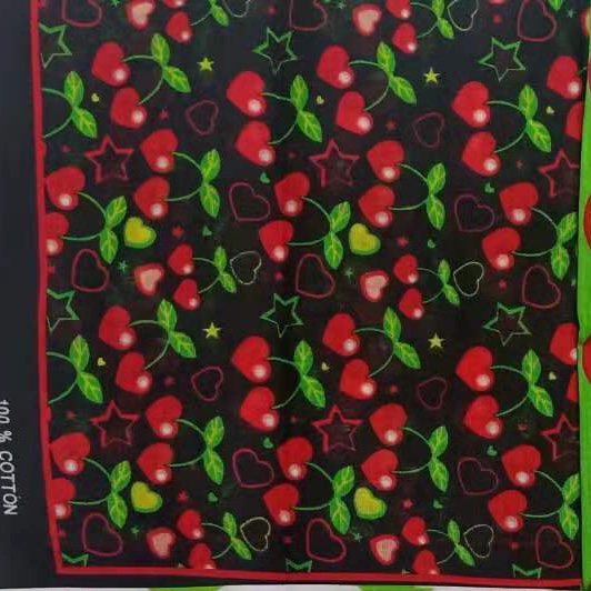The 2021 new Korean version of the Instendors-popular women's trendy style 20210903 Cherry flower headscarf