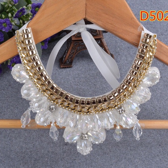 Everything with false collar Korean version false collar shirt sweater decorative necklace Pearl rhinestones accessories false collar women's autumn winter 6 thumbnail