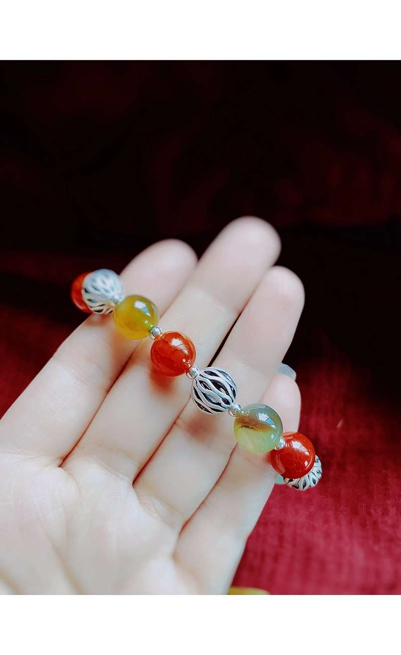 Jingpuli brand - A niche, retro, ethnic-style Tibetan silver artistic bracelet Specification image