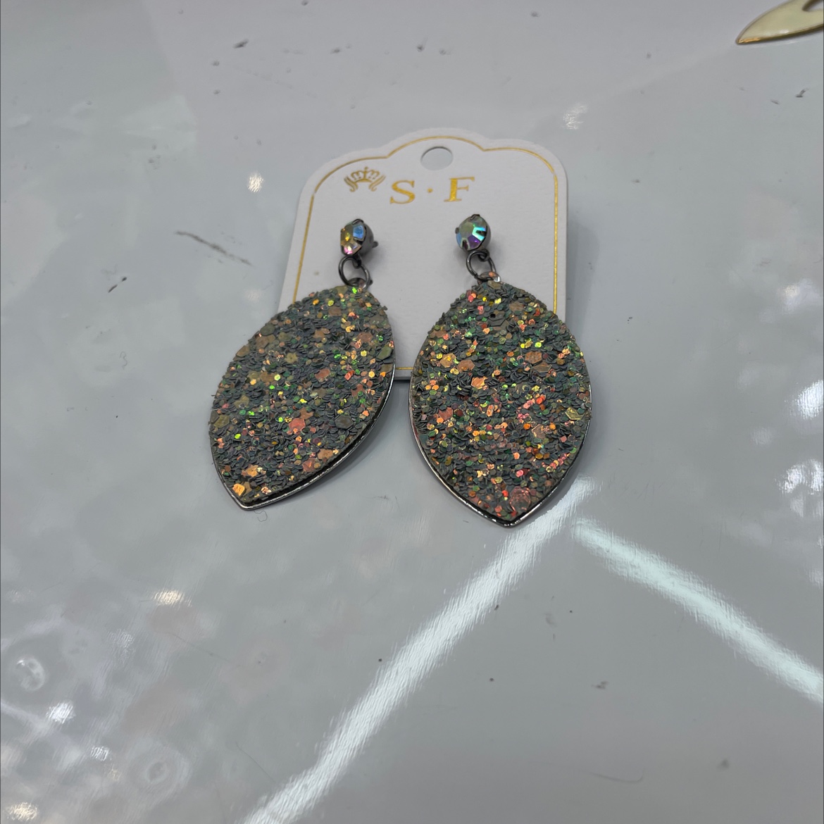 时尚潮流铁皮耳环耳钉耳坠尚美饰品4385-86详情图3
