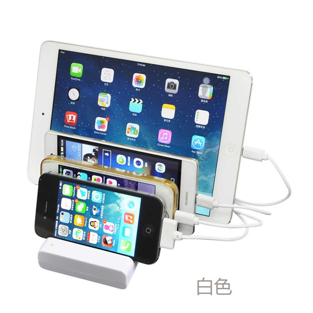 Multi-port USB charger, multi-functional charging stand, charging base, mobile phone stand Item Picture